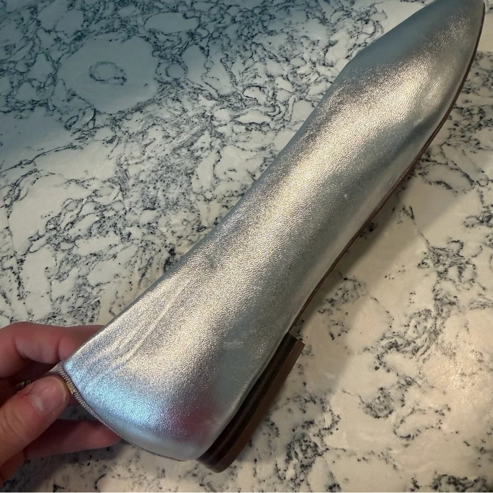 Birdies Silver Women's Flats